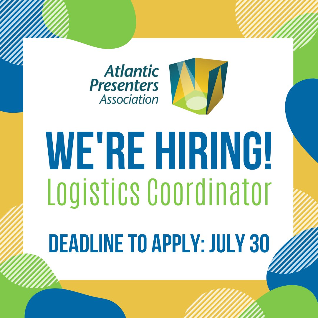 atlanticpres's tweet photo. 📣 We're hiring a Logistics Coordinator! 

Love spreadsheets, schedules, and event planning? Passionate about performing arts? APA is seeking a dynamic individual to join our team!

Deadline to apply is July 30. View the full job posting here: https://t.co/Ca3Aq3fnk5 https://t.co/Ps1Q9mpEN9