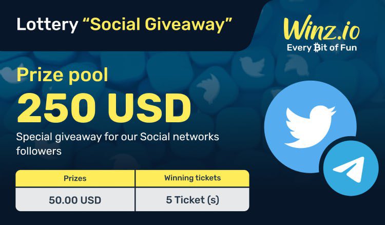 🚨 How does Social Giveaway sound?

The rules are very simple:

⭐️ Follow
⭐️ LIKE and REPOST
⭐️ Tag TWO friends
⭐️ Comment your Winz.io nickname 

Five random winners will be announced on the Winz.io website on 𝗝𝘂𝗻𝗲 𝟮𝟴! Good luck!

#winzio