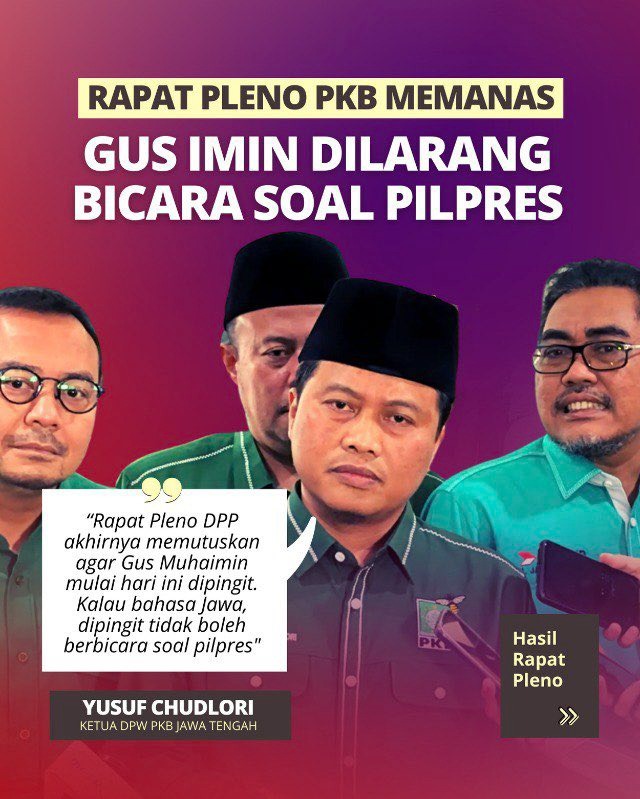 Poetra274's tweet photo. Menjelang Pilpres 2024, DPP Partai Kebangkitan Bangsa (PKB) memutuskan untuk *Memingit* Ketum PKB Muhaimin Iskandar atau Gus Muhaimin. PKB memastikan Sang Ketum bakal jadi *'Pengantin'* di Pemilihan Presiden 2024.

#GusIminDipingit
#MuhaiminIskandar
#PartaiKebangkitanBangsa https://t.co/RpSNAkaRku