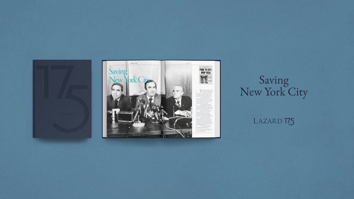 The third excerpt from our upcoming commemorative book, Lazard 175, entails the story of Lazard’s role in saving New York City from municipal bankruptcy in the mid-1970s. Read the story here: lazard.com/about-lazard/1…