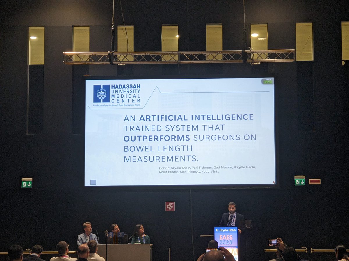 Hadassah Ein Kerem General Surgery (@gensurghadassah) on Twitter photo Another great work on #ArtificialIntelligence by <a href="/DrSzydlo/">Gabriel Szydlo Shein</a>
<a href="/EAES_eu/">EAES</a> <a href="/gadimarom/">Gadi Marom</a> <a href="/amikisz/">Amir (Amiki) Szold</a> <a href="/MintzYoav/">Yoav Mintz</a> <a href="/SamerAbuSalem/">Samer Abu-Salem</a>
#EAES2023 Another great work on #ArtificialIntelligence by <a href="/DrSzydlo/">Gabriel Szydlo Shein</a>
<a href="/EAES_eu/">EAES</a> <a href="/gadimarom/">Gadi Marom</a> <a href="/amikisz/">Amir (Amiki) Szold</a> <a href="/MintzYoav/">Yoav Mintz</a> <a href="/SamerAbuSalem/">Samer Abu-Salem</a>
#EAES2023