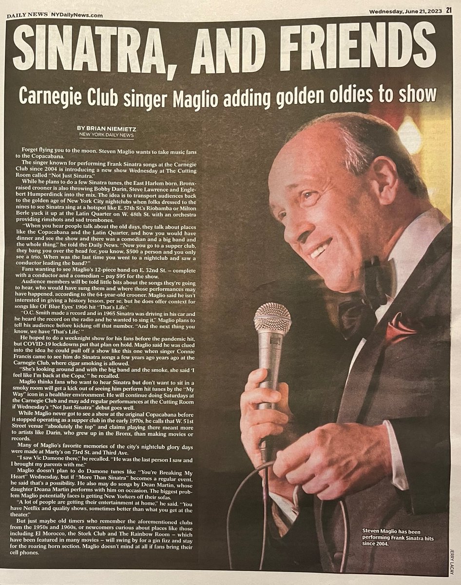stevenmaglio's tweet photo. #Sinatra
#FrankSinatra
#NancySinatra
#NancyForFrank
#DeanMartin
#DeanaMartin
#SiriuslySinatra
#SiriusXM
#SteveTyrell
#FriarsClub
#OlBlueEyes
#RatPack
#NOTJustSinatra
#TheCuttingRoom
#CarnegieClub https://t.co/pE9EF2CDI8