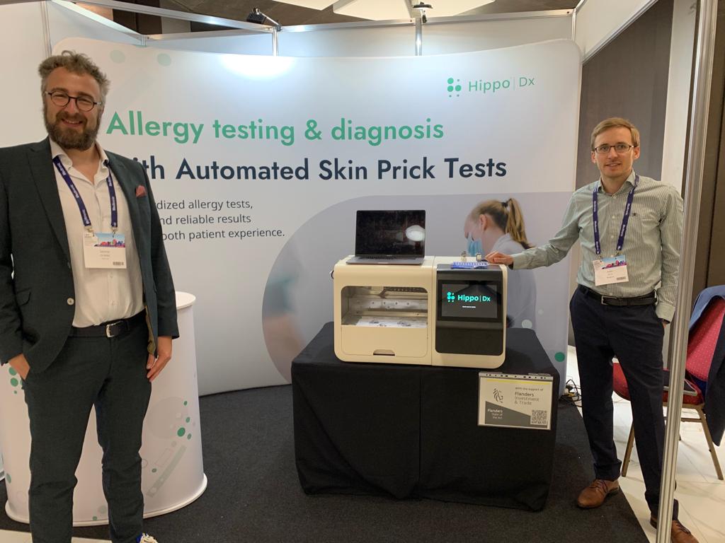 euforea's tweet photo. At the @ERSJuniors ERS Congress 2023 'The Freedom to Breathe', @sennegorris from @hippodx presents S.P.A.T. (skin prick automated tests), the next generation of allergy diagnostics with digital results, unique #patient data and AI-assisted diagnosis. 
The future is here! https://t.co/WtONQNbWN6