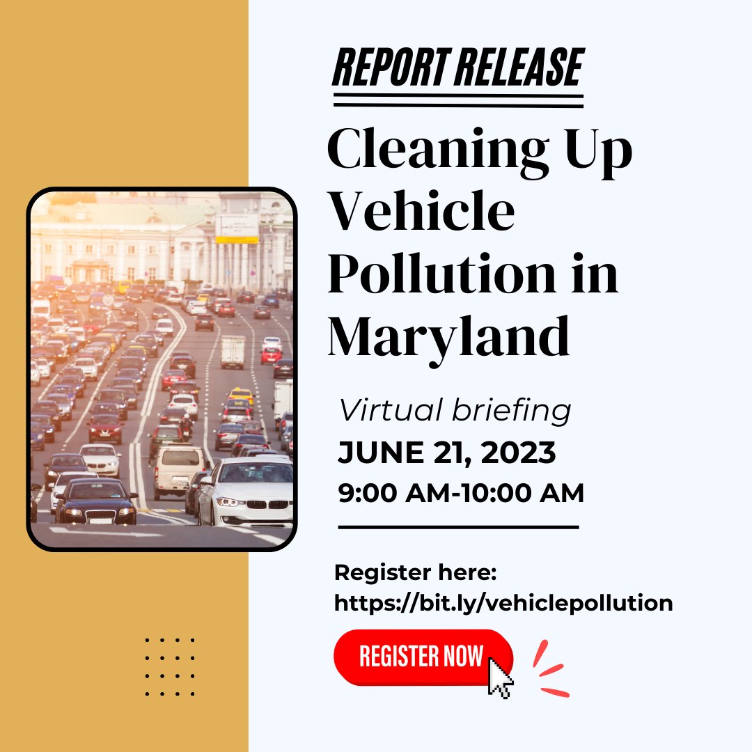 CleanEnergy4MD's tweet image. TODAY 9:00 am Virtual briefing  on new reports that highlight the benefits of cleaning up dirty pollution from cars, delivery vans, school buses, and trucks in Maryland! #cleancars 6/21 9:00 a.m. eventbrite.com/e/report-relea…