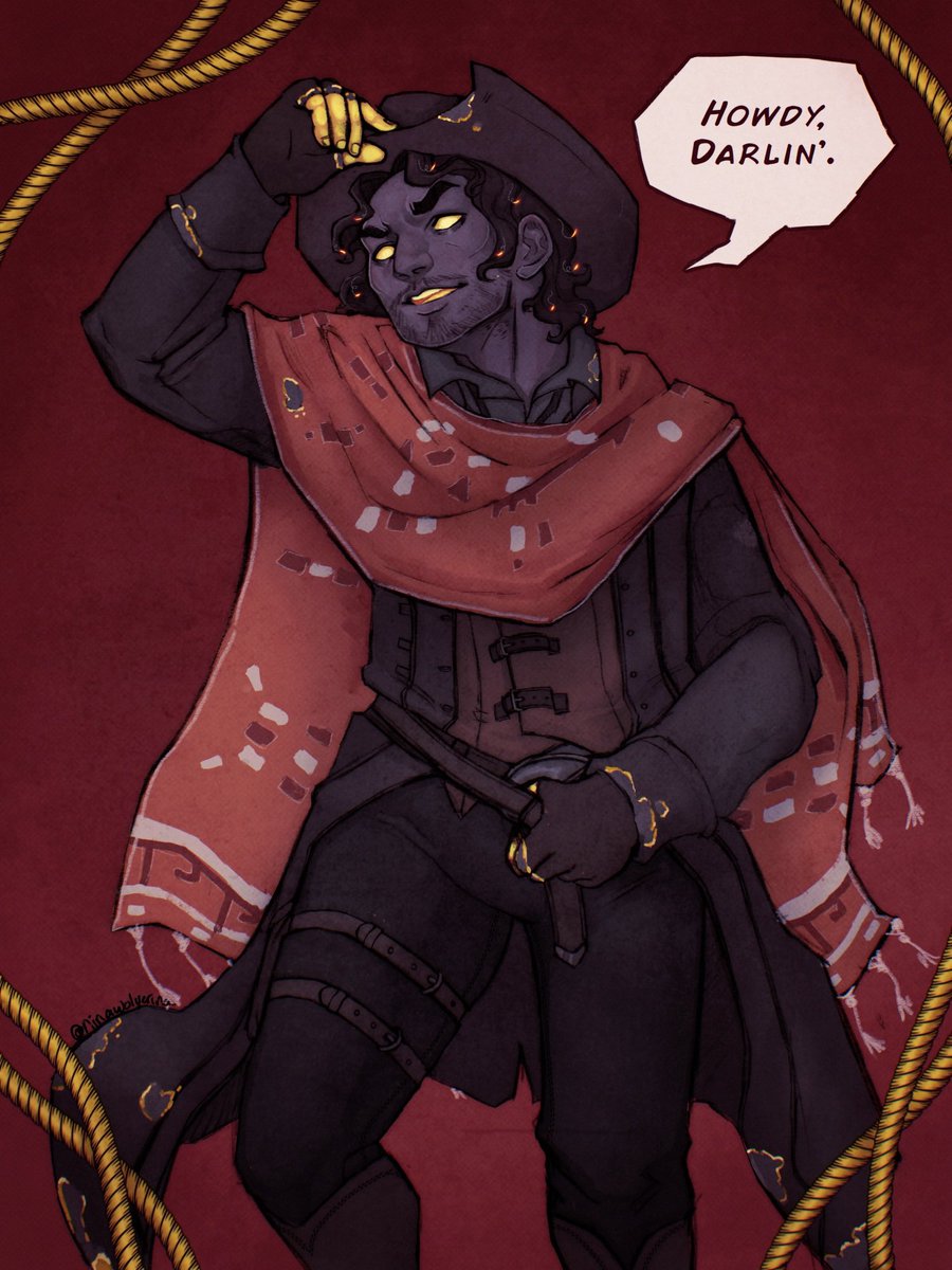 ninawolverina's tweet photo. Alright alright alright it’s art trade time for D&amp;D Characters! 

I summon @earthlydusk @alexboakeillo and @halforq (only if u want to!) https://t.co/CTi2NFaql9