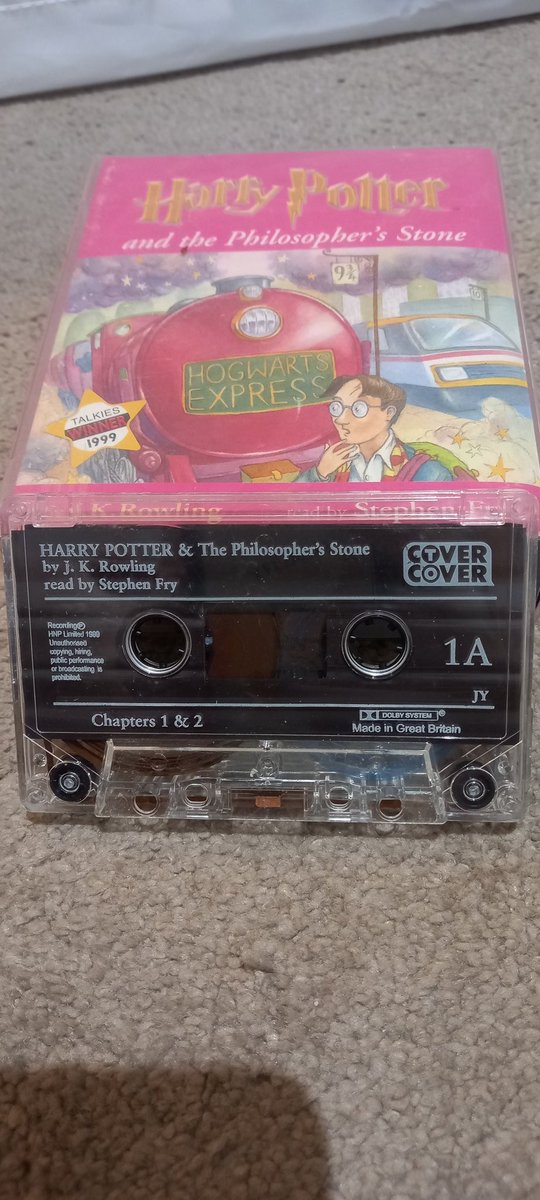 Just in case anyone is wondering just how old 37 is, this is how I experienced Stephen Fry reading Harry Potter and it cost a bloody fortune for both the tapes and the batteries.
