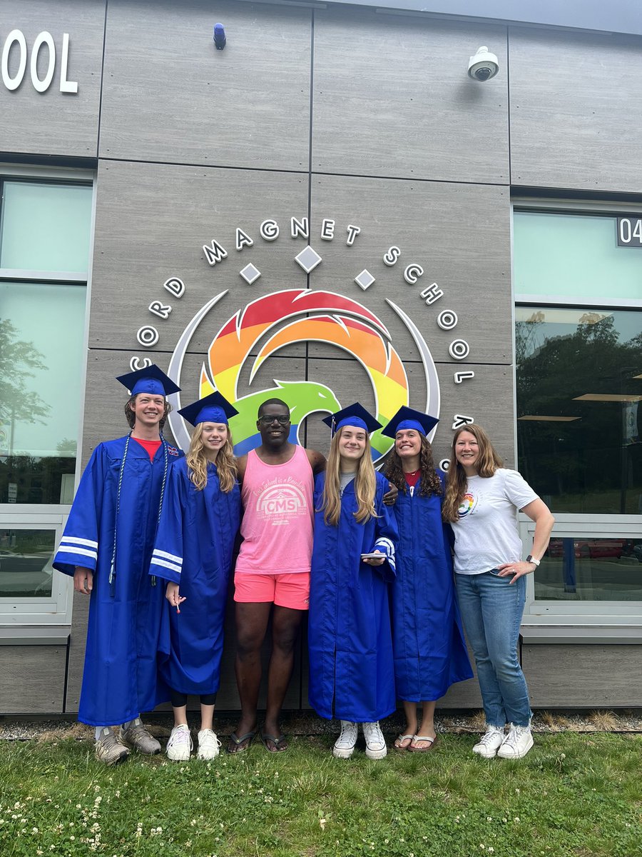 Congratulations to all the BMHS graduates, especially these CMS Alumni, Class of 2023. Best of luck to these phenomenal students. Nella, Ben, Aubree &amp; Samantha. We are so proud of you🌈❤️💙🎓🌈 <a href="/NorwalkPS/">NorwalkPublicSchools</a> <a href="/mrtprincipal/">Medard Thomas aka MrT</a> <a href="/CMSK8_CT/">CMS-K8</a>
