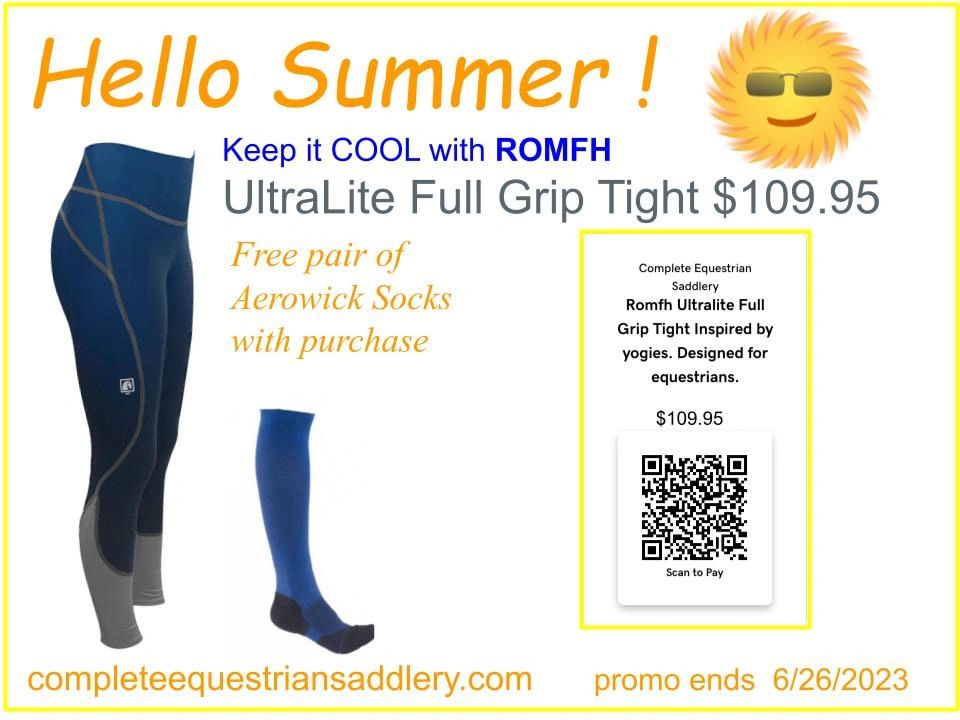 CESaddlery's tweet photo. It's Summa'time ! Keep Cool in ROMFH UltraLite Tight https://t.co/g2vp9gHZ7K https://t.co/XMhXskJTSP