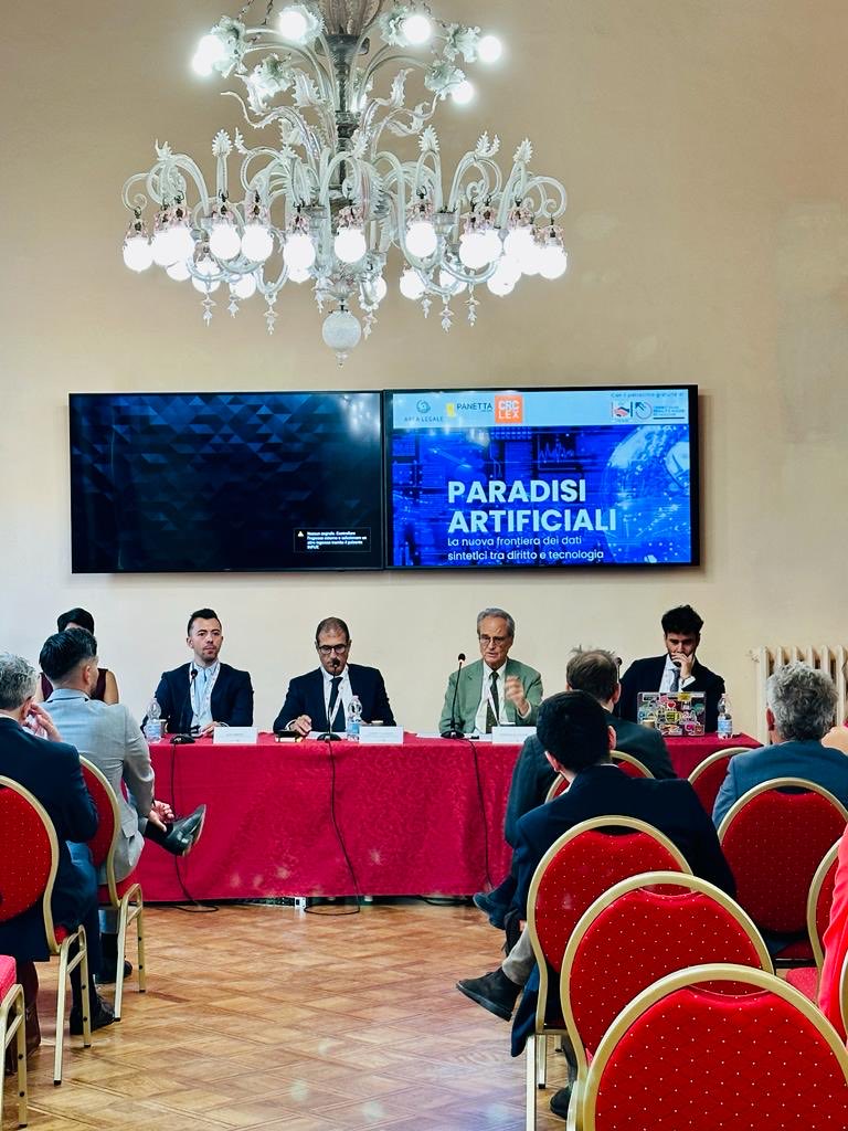 Discussing born #syntethicdata and use-cases as well as knowledge driven and data driven.

#AI #data #science #healthcare #arealegale 
<a href="/Lor_Cristofaro/">Lorenzo Cristofaro</a> 
<a href="/PanettaLawFirm/">PANETTA</a>