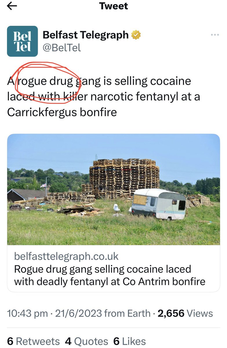 @BelTel Seriously @BelTel 

Oh my can’t have a “rouge drug gang” dealing. We should only use the good old over the counter UVF and UDA drug suppliers as endorsed by Bryson.