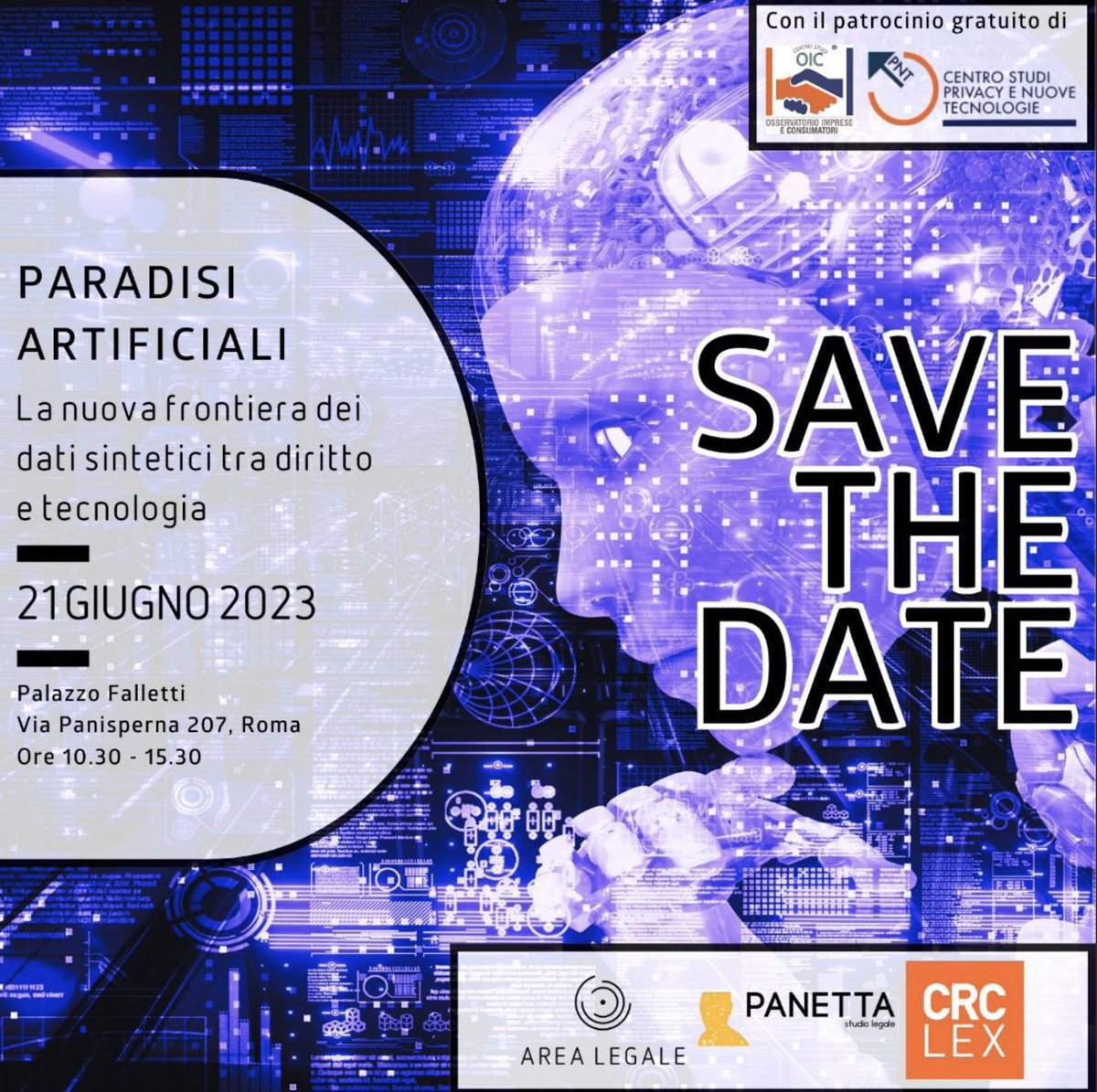 #artificial paradises, the new frontier of #syntheticdata between #law and #technology.

We attended this conference today in the magnificent setting of Palazzo Passerini Falletti, #Rome

#datisintetici #privacy #AI #security #arealegale 
@Lor_Cristofaro
@PanettaLawFirm