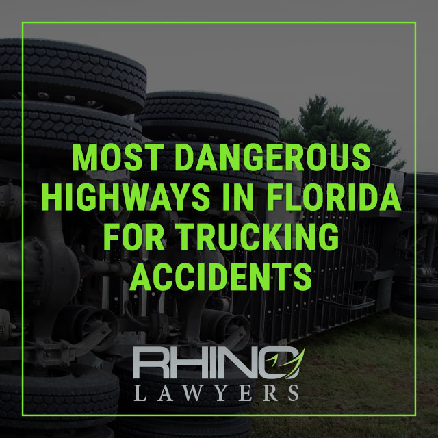 Semi-truck accidents can be devastating. Here is a rundown of the most dangerous highways in Florida for trucking accidents. 🦏 bit.ly/41skFQx  #RHINOLawyers #floridalawyer