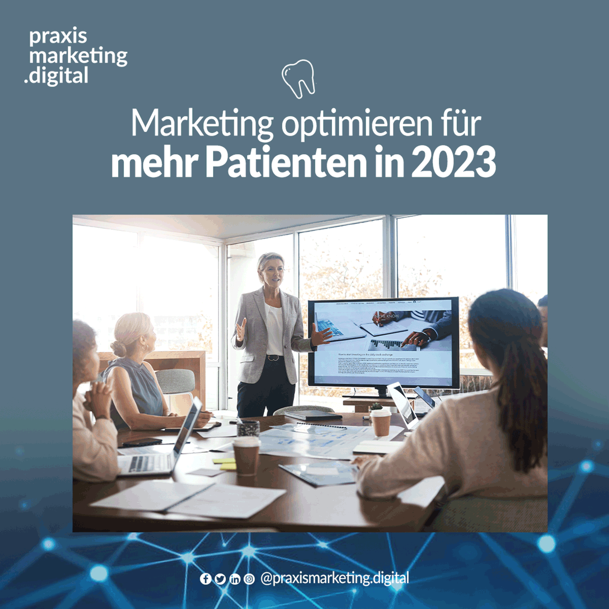 praxismdigital's tweet photo. Dies kann durch verschiedene Maßnahmen wie Flyer, einheitliche Praxisgestaltung oder Gespräche mit Patienten erreicht werden. Das Ziel von Praxismarketing ist es, optimierte Leistungen anzubieten und die Kommunikation genau auf die Zielgruppe auszurichten.
https://t.co/6DgLZUjTOB https://t.co/i6xek0qvJq