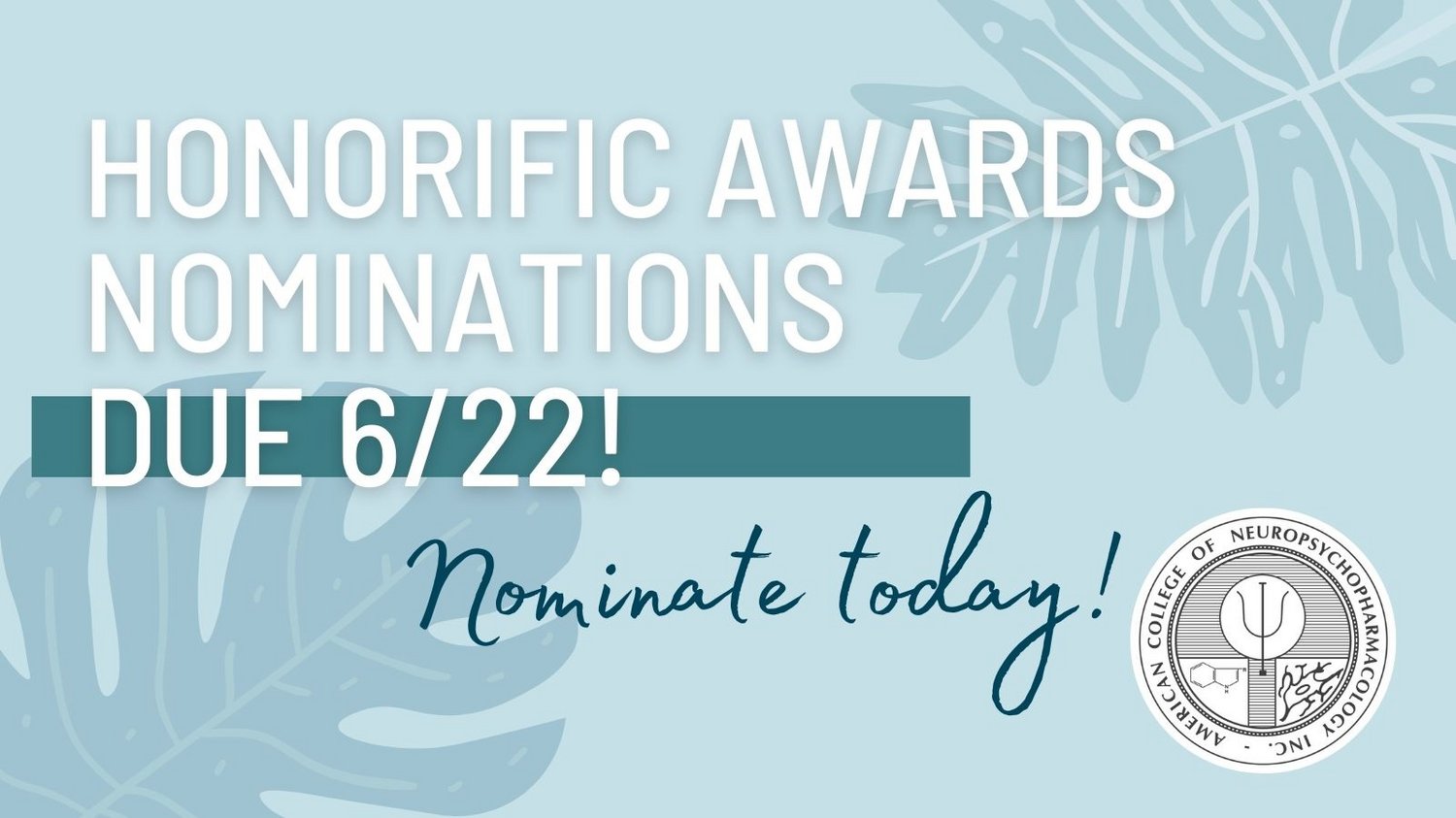 ACNP on Twitter "The College is now accepting nominations for the
