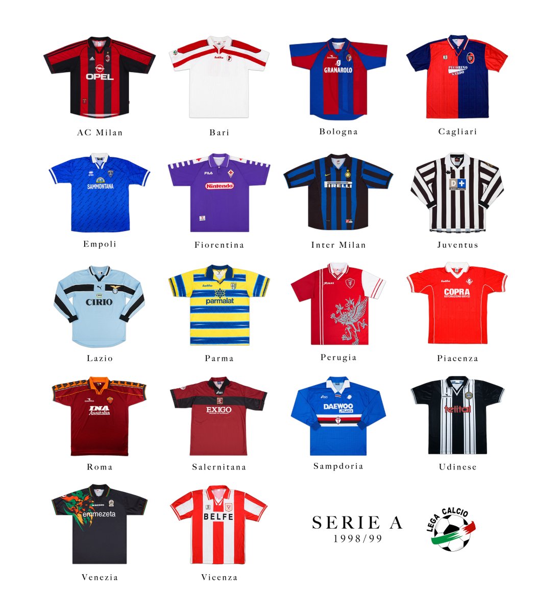 Cagliari Calcio Football Shirts - Club Football Shirts