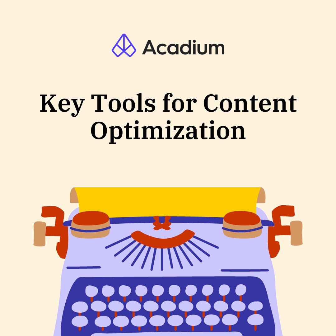 AcadiumOfficial's tweet photo. Optimizing content is essential for digital marketing success. Use the right tools to improve the content, rank higher in search results, increase traffic, and boost conversions for your target audience. 

#contentoptimization #keytools #digitalmarketing #acadium #acadiumplus https://t.co/cyeaARy7RR
