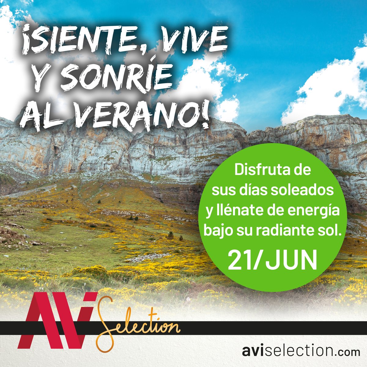 ⛰️ ¡Siente, vive y sonríe al verano!

Disfruta de sus días soleados y llénate de energía bajo su radiante sol ☀️

#AviSelection #Huesca #descubreHuesca #ProductosdelPirineo #TurismoHuesca