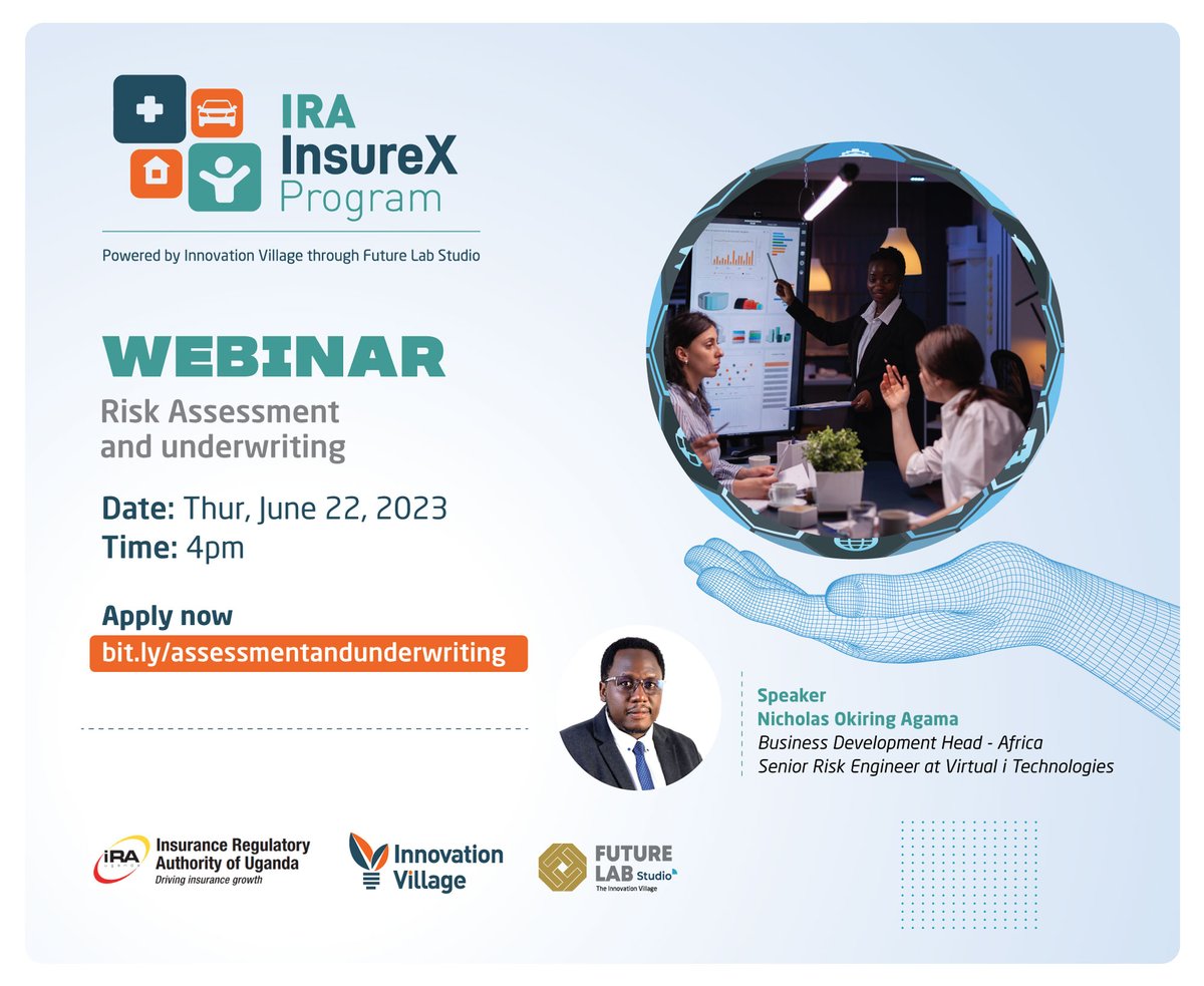 TIVInsurTech's tweet photo. Interested in #Insurance #innovation? 
Profitable underwriting naturally rests on a carrier’s ability to accurately predict risk. Join us tomorrow as we discuss #riskassessment and #underwriting. To participate, register: https://t.co/VLr4XseiX6 https://t.co/efxo2HNeUt
