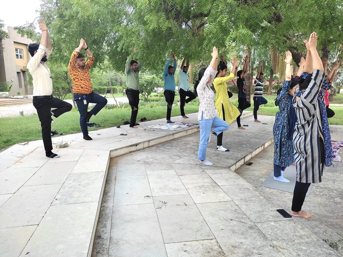 Under the initiative of Let's Celebrate Life at Saffrony, June is being celebrated as The Month of Fine Tune. During this week - the week of fine-tuning health, daily Yoga sessions were scheduled at the institute in accordance with the theme of #InternationalYogaDay.
