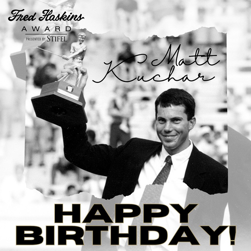 Wishing happy birthday to the 1998 Haskins Award presented by Stifel winner, Matt Kuchar! 