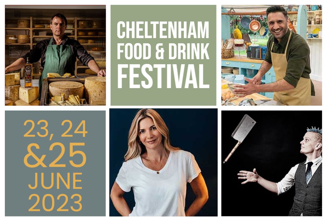 The <a href="/CheltFoodFest/">Chelt Food & Drink</a> returns this weekend! Pamper your palate at this fabulous three day event, featuring...

👨🏽‍🍳 18 chef demonstrations
🍷 12 wine talks 
🍲 10 food &amp; drink masterclasses
🎵 7 music bands
🎉 Kids entertainment

#Cheltenham #TheFestivalTown 

cheltenhamfooddrinkfestival.co.uk