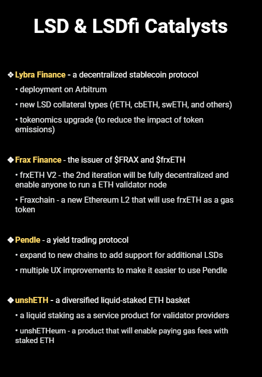 LSDfi is one of the hottest DeFi narratives right now.

I've compiled the upcoming catalysts of LSDfi projects to help you determine which one has the most potential.

 Enjoy 👇