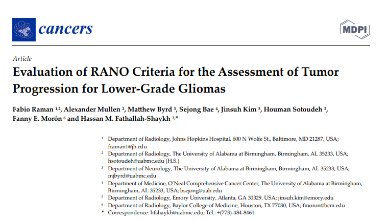 Our new paper about the accuracy of RANO criteria. 
#glioma #neurooncology #neuroradiology #RANO