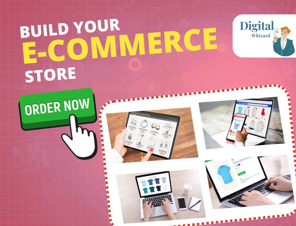 digitalwhizard's tweet image. 🛍️💻 Ready to Take Your Business Online? Let&apos;s Build an Exceptional E-commerce Store! 🔥✨ #DigitalWhizard #FreelanceWebDeveloper #EcommerceStoreDevelopment #OnlineShoppingExperience #BoostYourBusiness