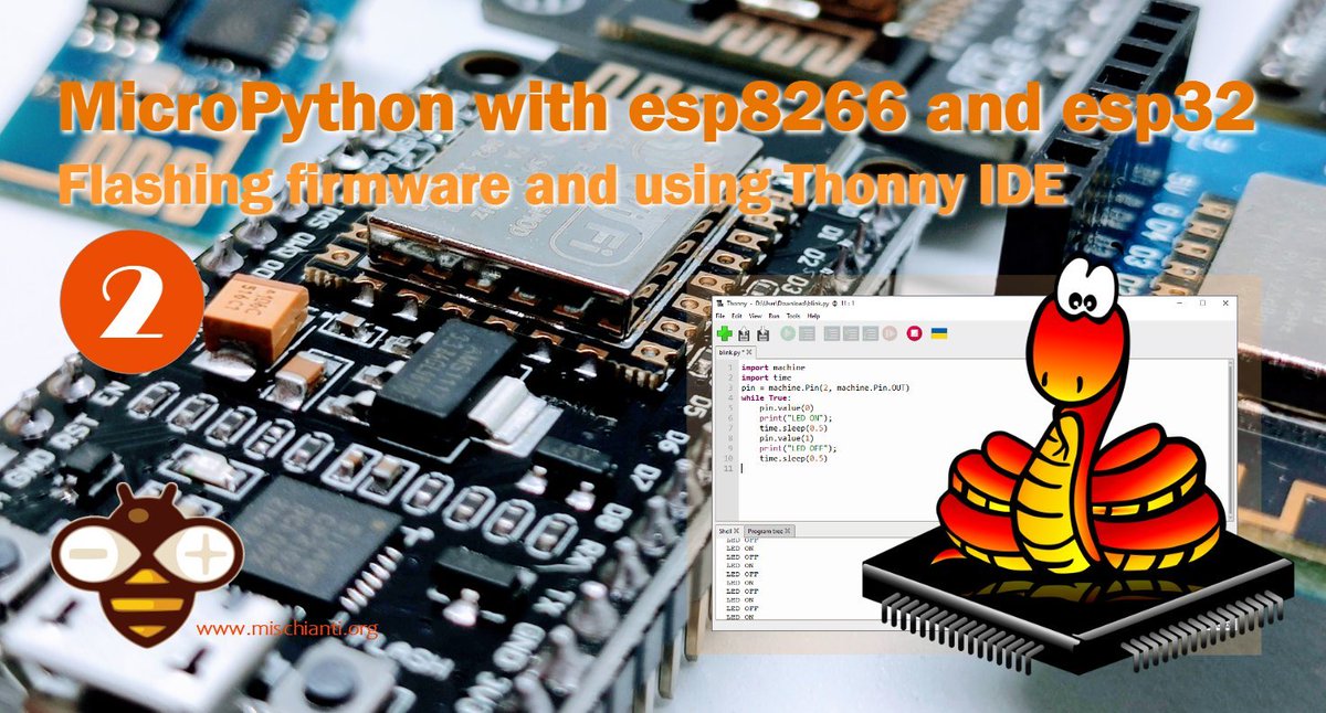 #MicroPython with #Esp8266 and #Esp32: flashing firmware and using Thonny IDE - 2
Renzo Mischianti - mischianti.org/2023/06/20/mic…
#ThonnyIDE #Tutorial