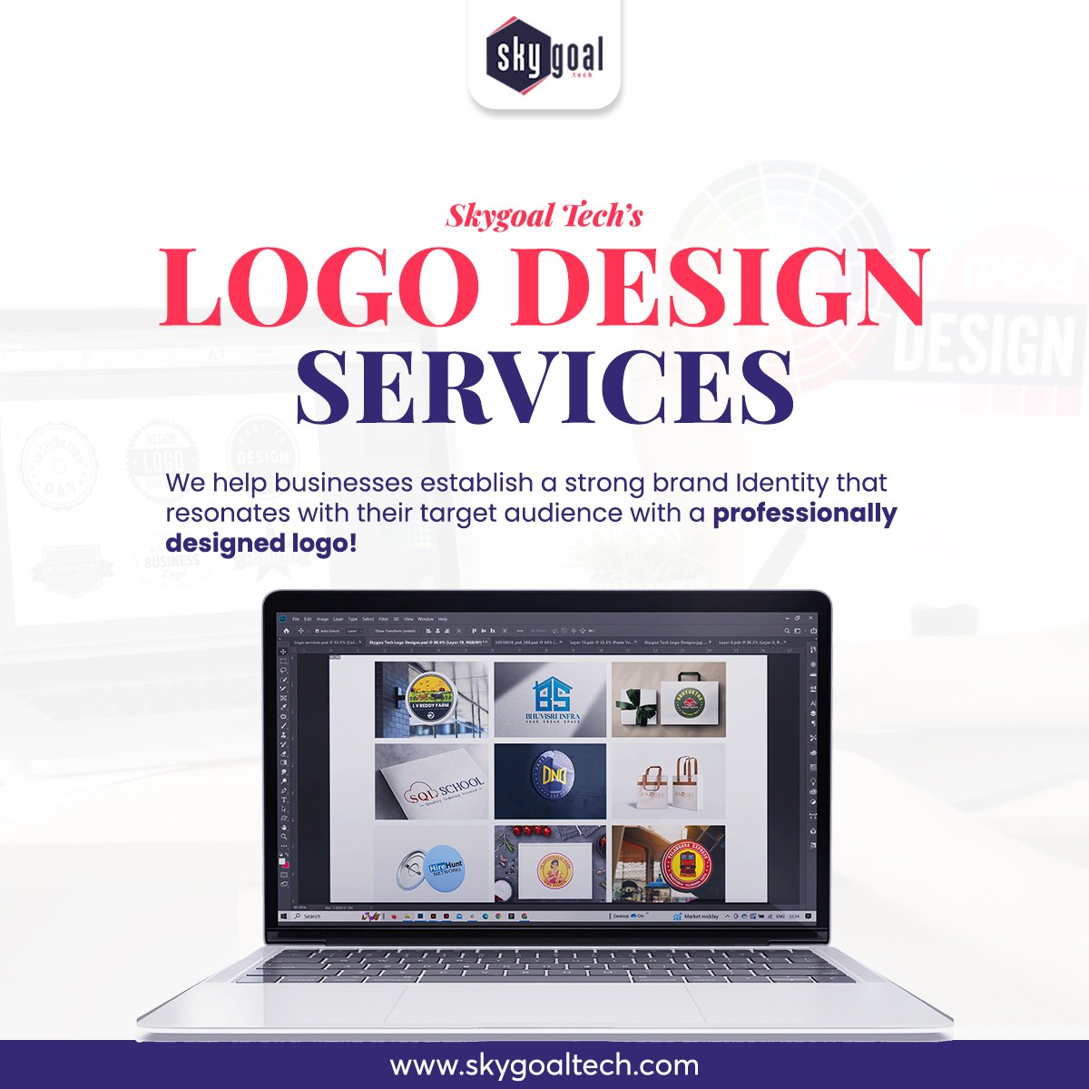 Make a lasting impression with a professionally designed logo! Skygoal Tech's logo design services help businesses establish a strong brand identity that resonates with their target audience.
.
.
.
.
#logo #businesslogo #logodesign #graphicsdesign #brandlogo
