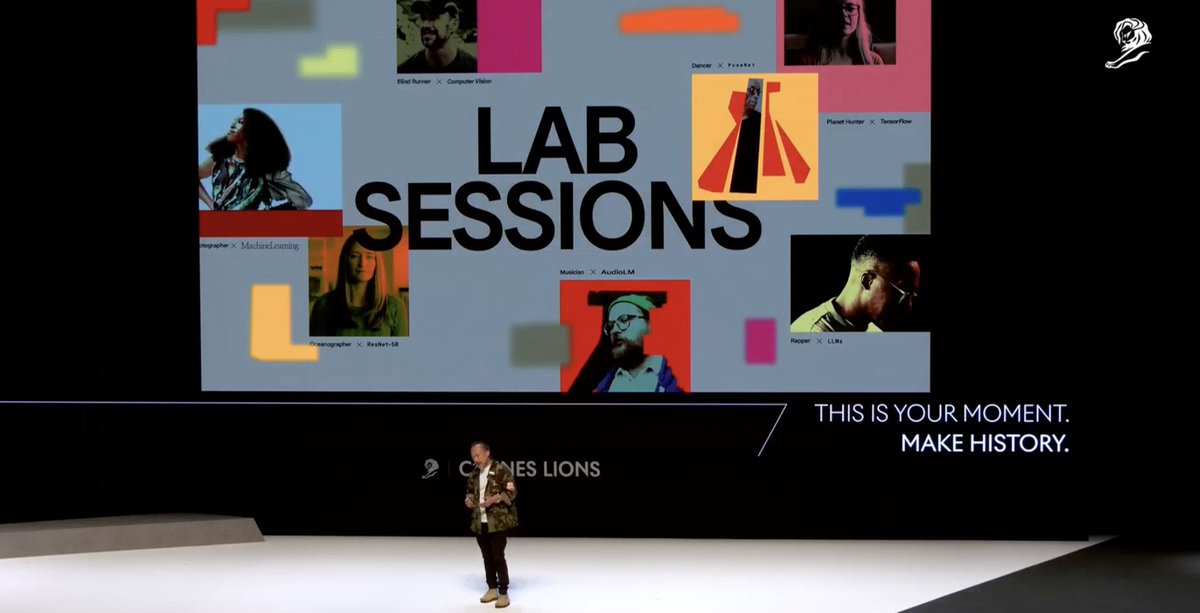 “…AI is just raw clay. It takes people with curiosity, creativity, and passion to really harness AI’s real potential…The most important ingredient in AI is humans.” Robert Wong on human imagination + AI
#CannesLions70 #AI #creativity #google