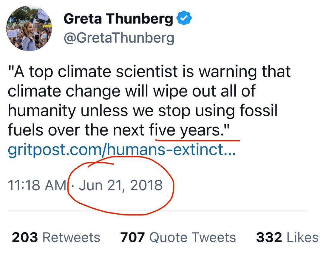 Good morning to everyone except @GretaThunberg  - the lying, ignorant toddler, and her faux climate cultist cucks. 

We're still here, Greta. Does it sting to be wrong every f'ing day from now until forever?

Sit down and zip it, the adults are sick of your bs.