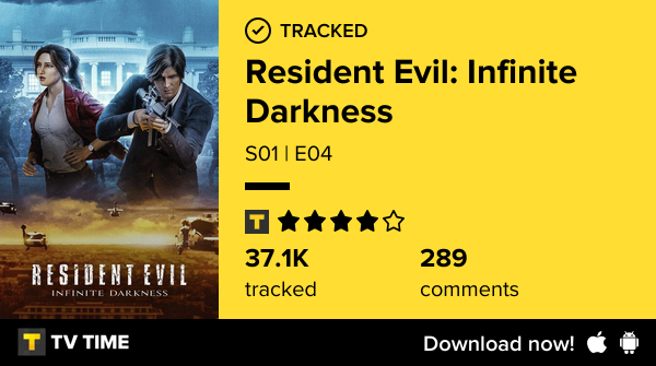 liddell_alien's tweet photo. I've just watched episode S01 | E04 of Resident Evil: Infinite Darkness! #residentevilinfinitedarkness  https://t.co/IdGz15J5ES #tvtime https://t.co/YsSIbfQu95