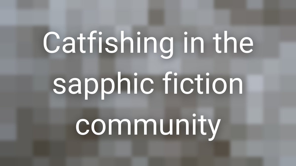 If you are a part of the #sapphic fiction community, you've probably heard the rumors about one of 'our' authors deceiving everyone by claiming a fake persona. He's still not telling the full truth, so I & some author friends are doing it instead: jae-fiction.com/catfishing-in-…