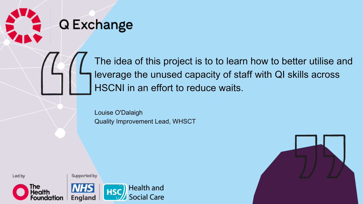 Thanks @theQCommunity members who voted for #HSCQI Network collective project - now a funded project in #QExchange5. Well done to @seanmcquade01 and @jmortonQI @Iain78NI @jharpurslt @campervanofdreams @louiseodalaigh @DrAnitaRowe. See the project info on q.health.org.uk/idea/2023/leve…