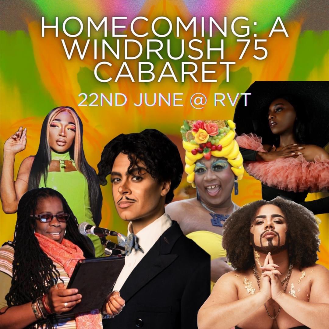 🌻 THIS THURSDAY: Hosted by Beau Jangles, to mark the 75th anniversary of Windrush Day we are proud to play host to ‘Homecoming: A Windrush 75 Cabaret’, starring cabaret stars of Caribbean origin. 🎟 outsavvy.com/event/14418/ho… #WindrushDay #Windrush75