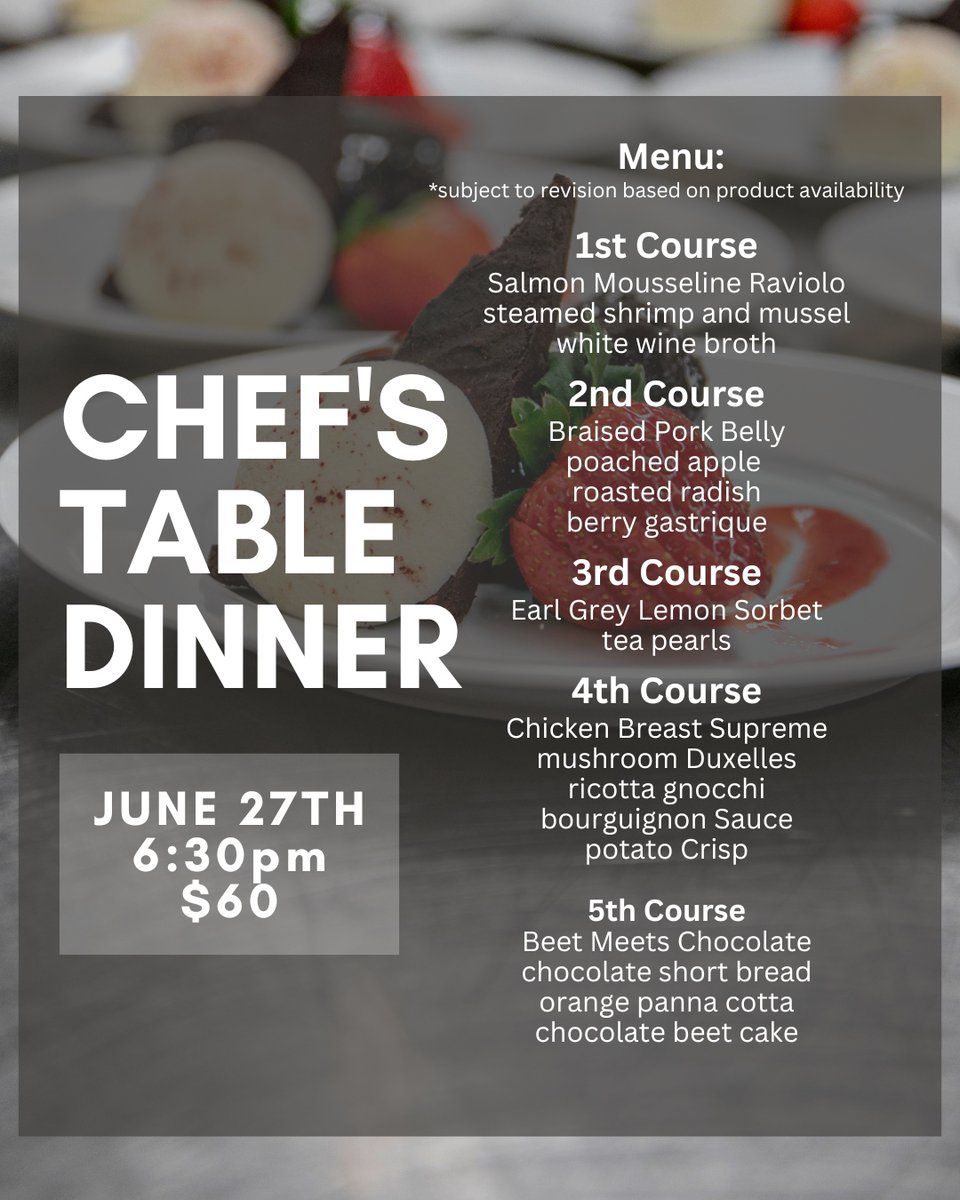 Don't miss out on our next Chef's Table Dinner!
toptoques.ca/events/chefs-t…

#food #foodie #chef #chefschool #culinaryschool #culinarystudent #kwawesome #studentchef #culinaryarts #chefstable #tastingmenu #ExploreWR #dinner #curatedkw