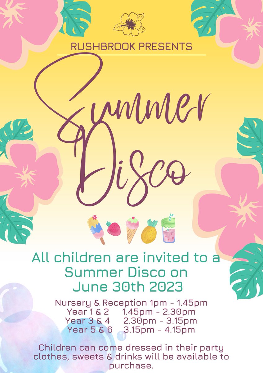 Summer Disco! #TeamRushbrook #WeAreBrightFutures