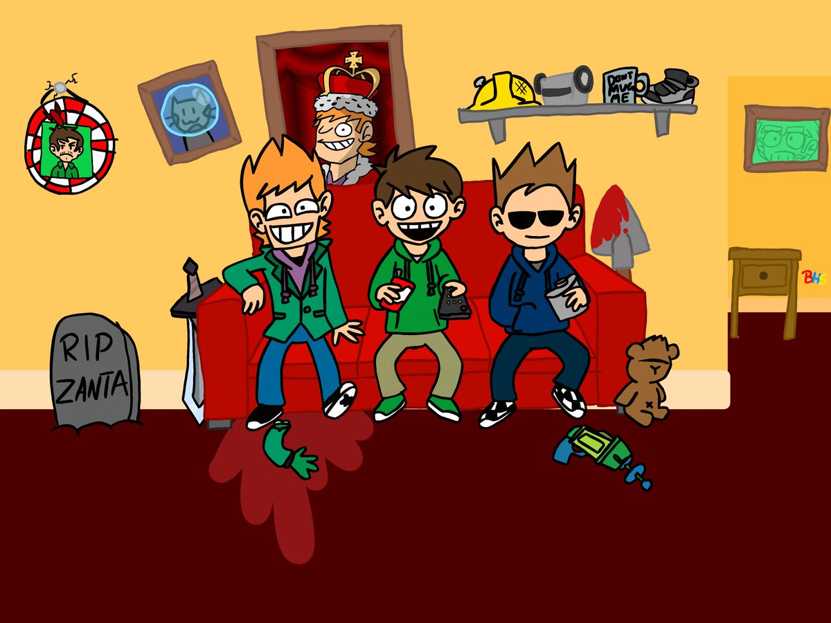 It's TV time #eddsworldfanart #edd #tom #matt