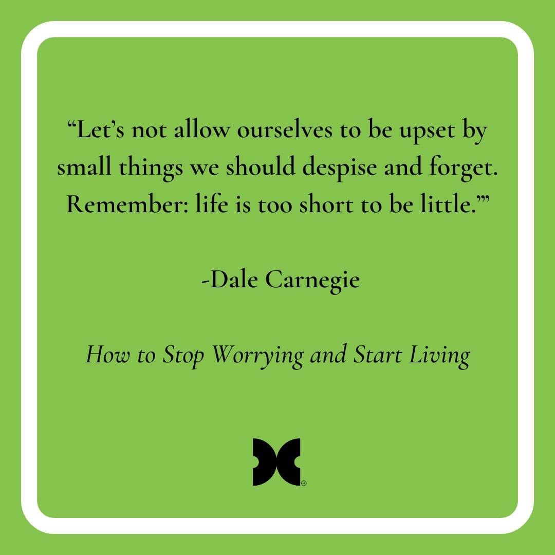 Today's Daily Carnegie reminds us to keep things in perspective and not allow small things to upset us. As Dale Carnegie once said, 'Let's not allow ourselves to be upset by small things that we should despise and forget. Remember: life is too short to be too little.'

In our…