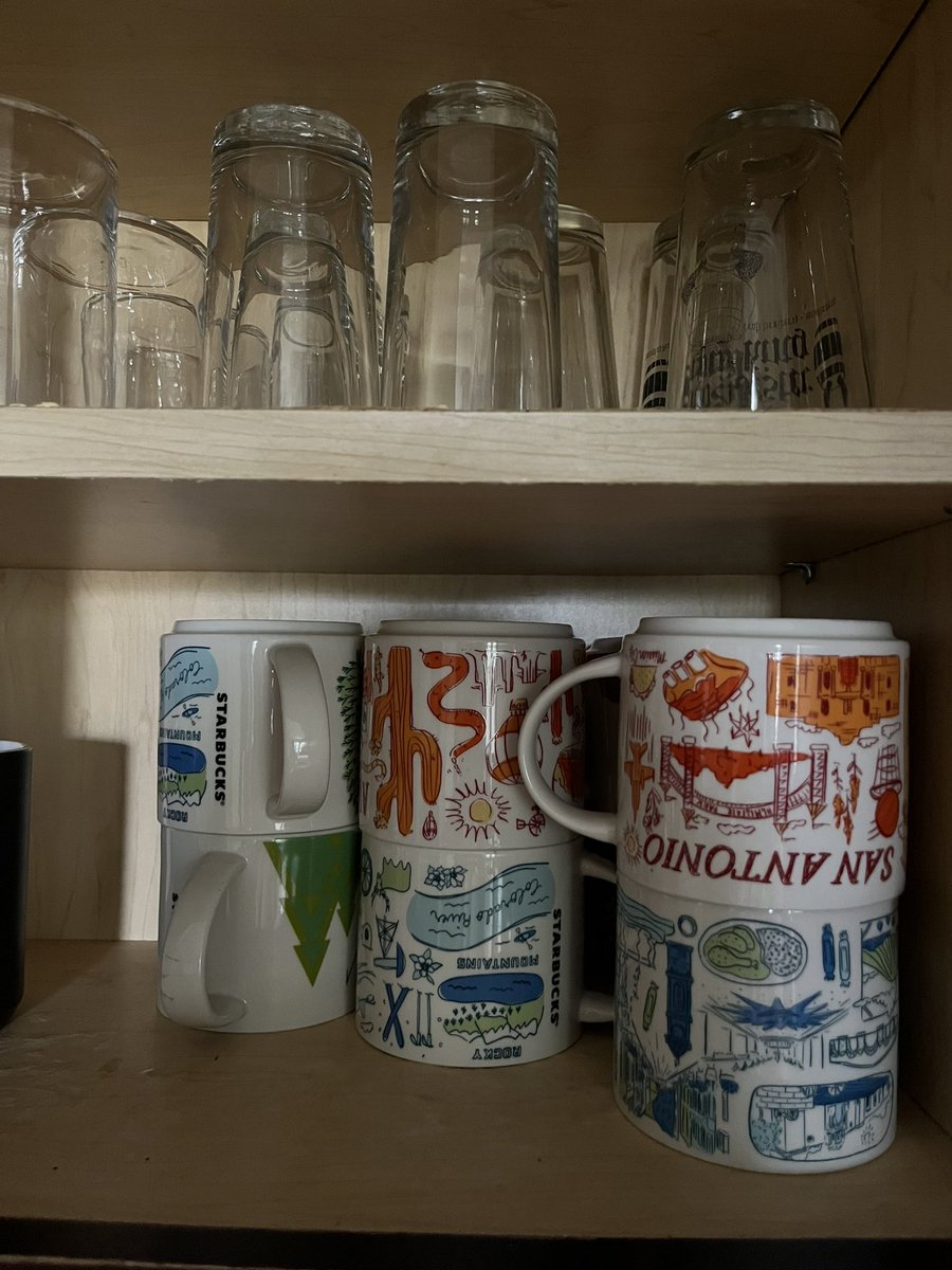 My greatest accomplishment this summer break: I raised the height of a shelf that’s been too low for years so that I could stack my coffee cups.