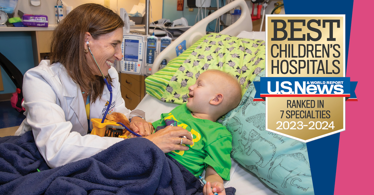 We’re ranked as the #1 children’s hospital in Florida by
<a href="/usnews/">U.S. News & World Report</a>. This ranking is a testament to the hard work, compassion, and dedication of our staff. Help us celebrate our teams for their commitment to kids’ health!