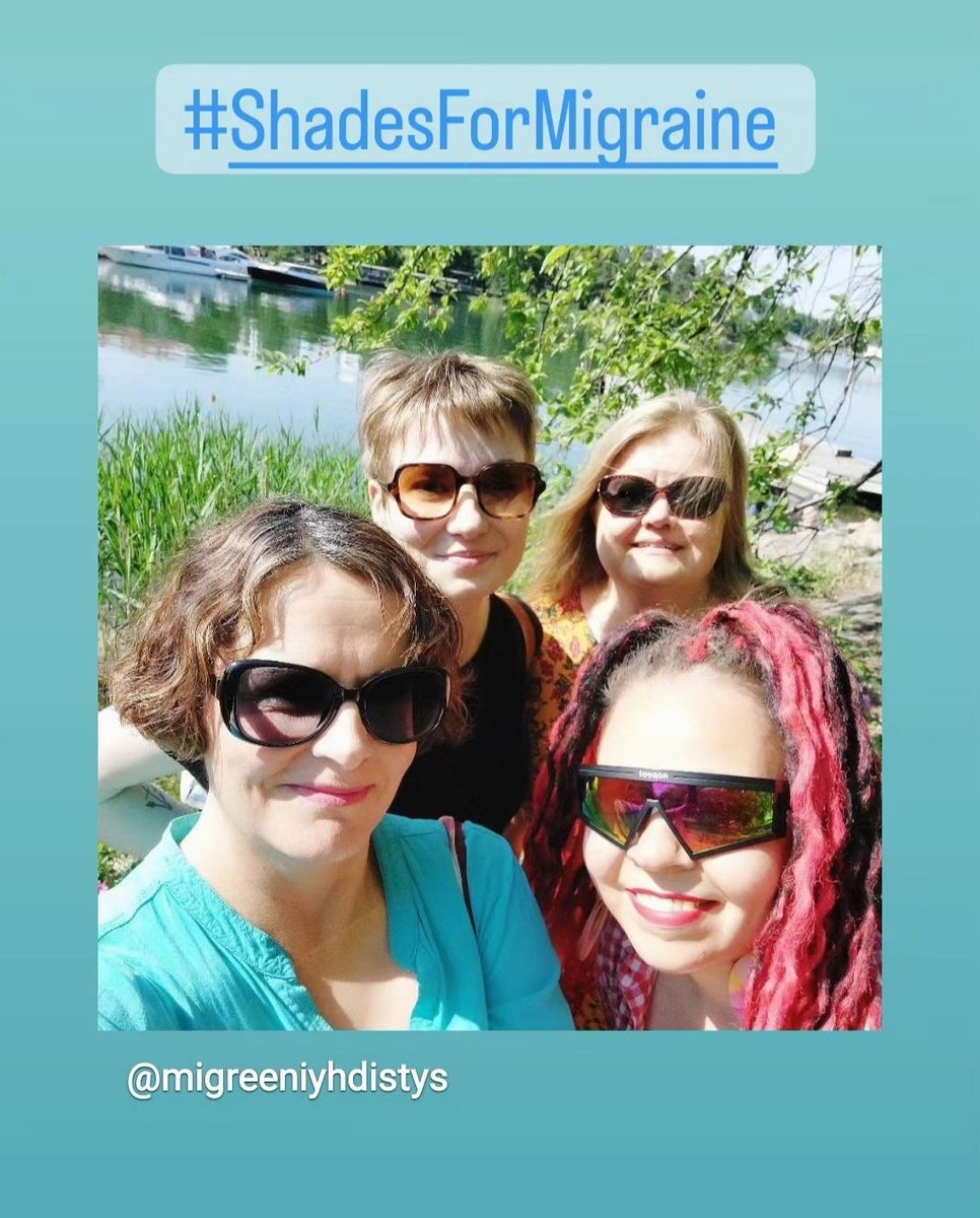 The international Shades for Migraine campaign today challenges everyone to show their support for migraine sufferers.

We are in - please join us!
#ShadesForMigraine
#MigraineFinland
#ShowYouCare
#Shades4Migraine