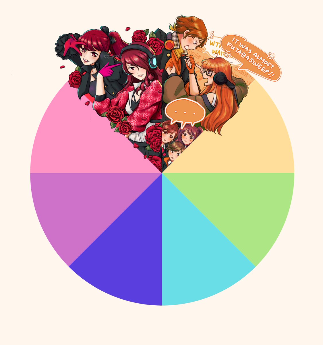 something sillier for orange with yosuke and futaba ft. femc + rise + ken 🍊🧡
suggest persona characters for yellow? only going to do 2 this time tho 🧍
#colorwheelchallenge #Persona3 #Persona4 #Persona5