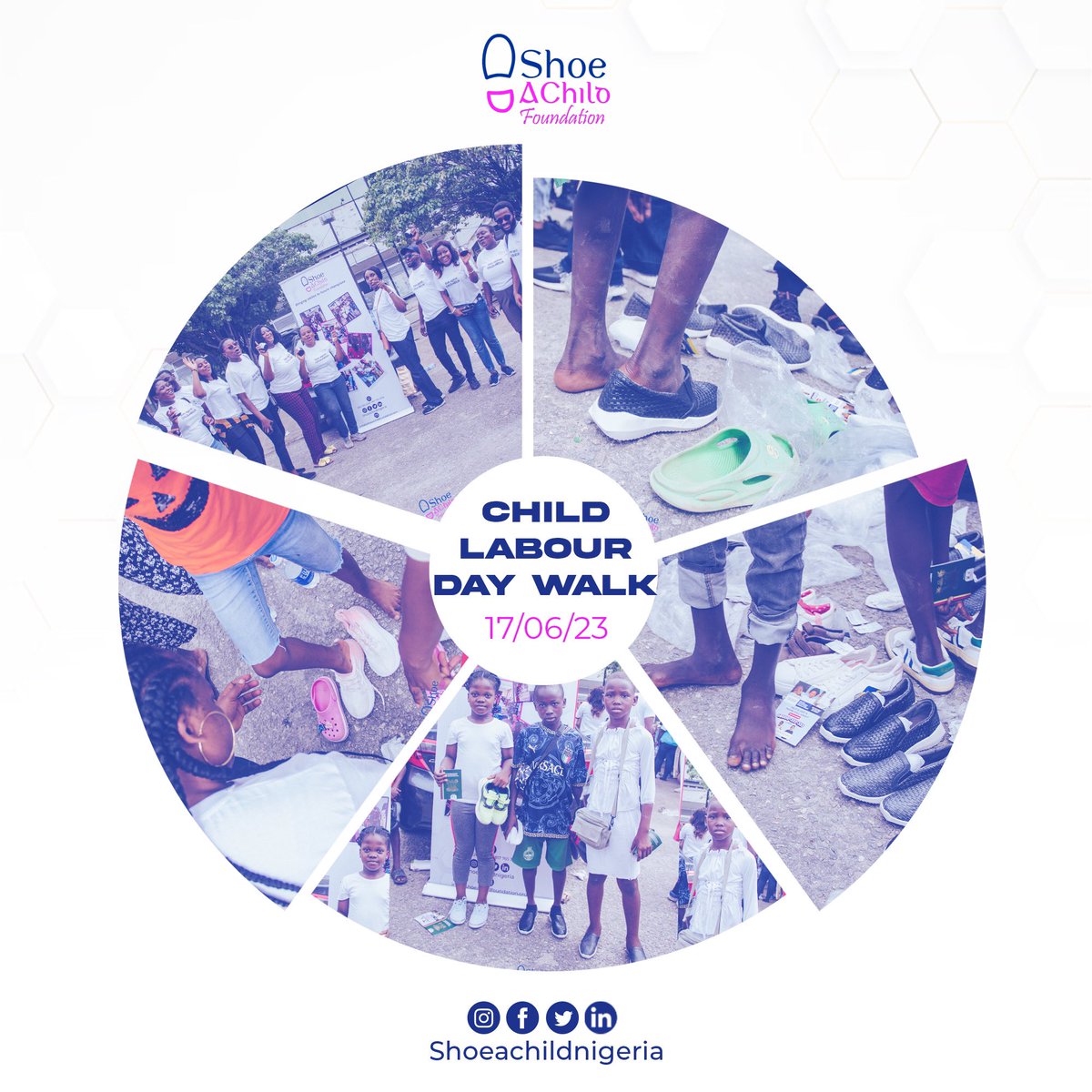 Pictures from The Child Labour Day Walk ...

#shoeachildnigeria #shoeachild #ngo #children #love #june #june17 #childlabour #giving #therapy #support #donatetoday #shoes #thankyou