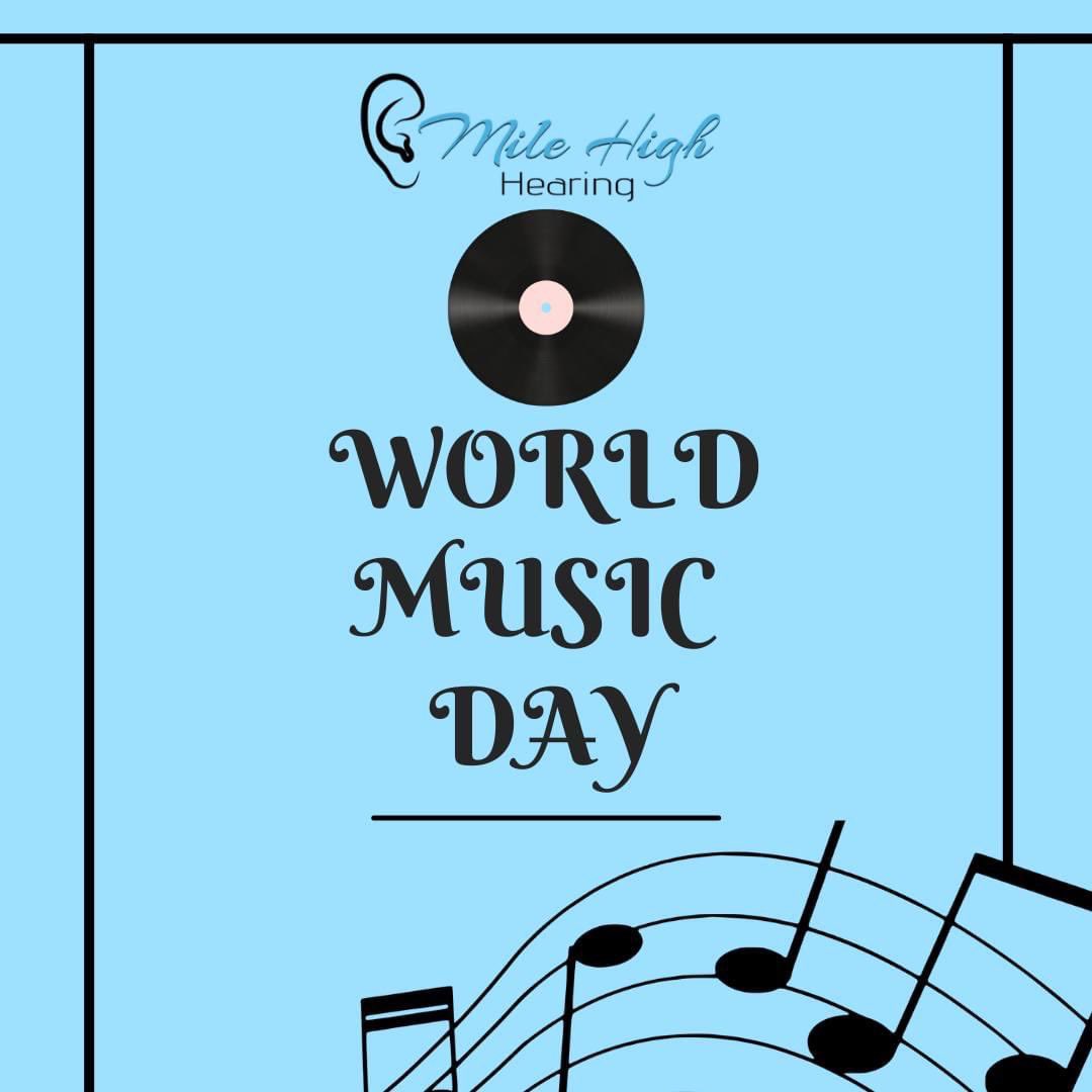 MileHighHearing's tweet photo. 🎼Happy World Music Day!🎼
Facts about listening to music...it can improve your mood, reduce stress, lessen anxiety, and more. Make sure to listen at safe levels so you can enjoy music for many years to come. #WorldMusicDay #MileHighHearing #ProtectYourHearing #WeLoveEars https://t.co/i37ELmJQCH