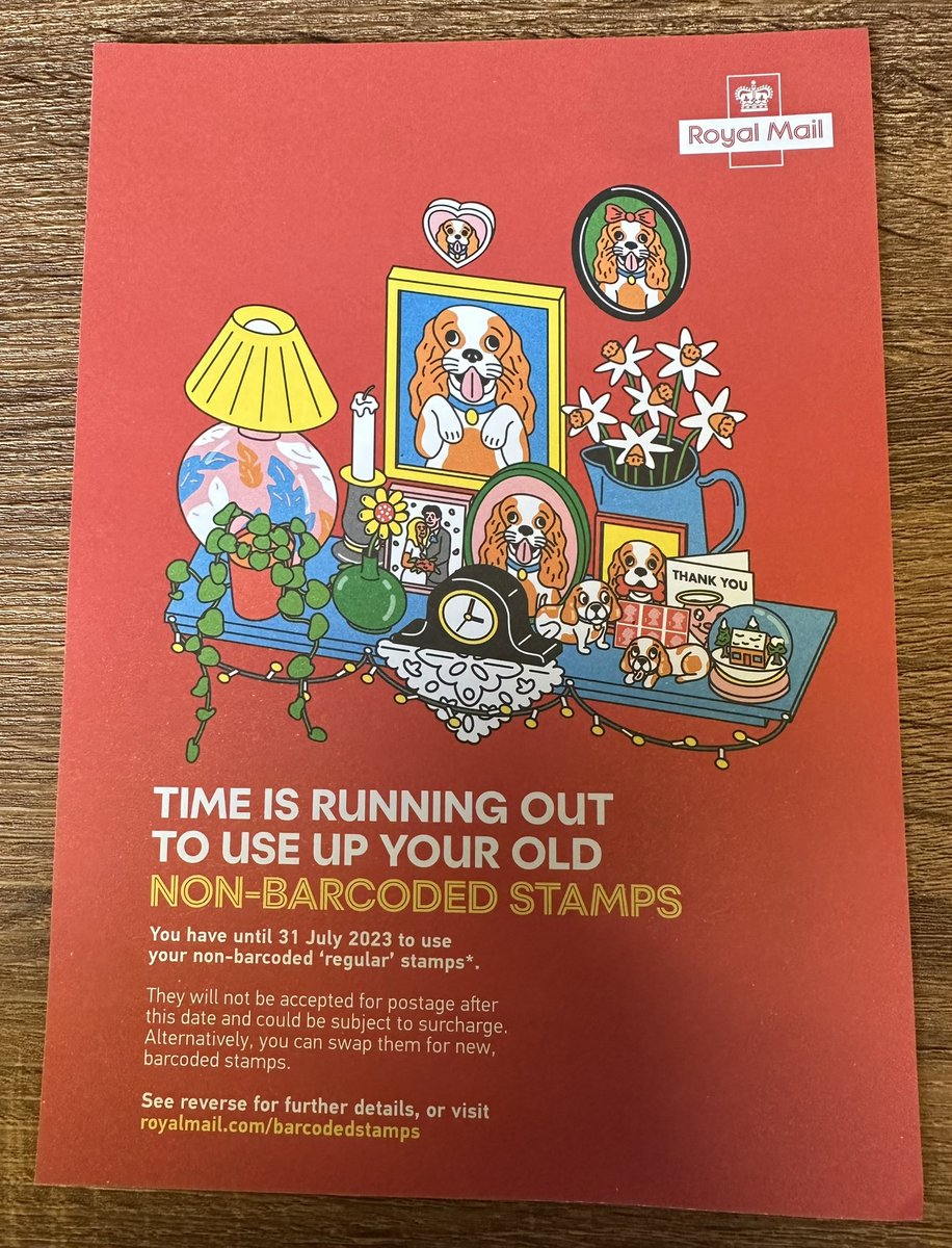InsanityLoaded's tweet photo. Wonder if this means Royal Mail are putting King Charles on new stamps?! 🐶 #woof https://t.co/o2UIBx3KXa