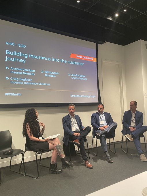 Yesterday our #CEO @AndrewJernigan rocked it with fellow panelists discussing the change needed and advancements in #embeddedinsurance #FTTEmFin ⁦at Embedded Finance & Super Apps in #NYC @Bindabletech #insurtech #fintech
@FintechTalents @CoverGoTech @iambuddystweets