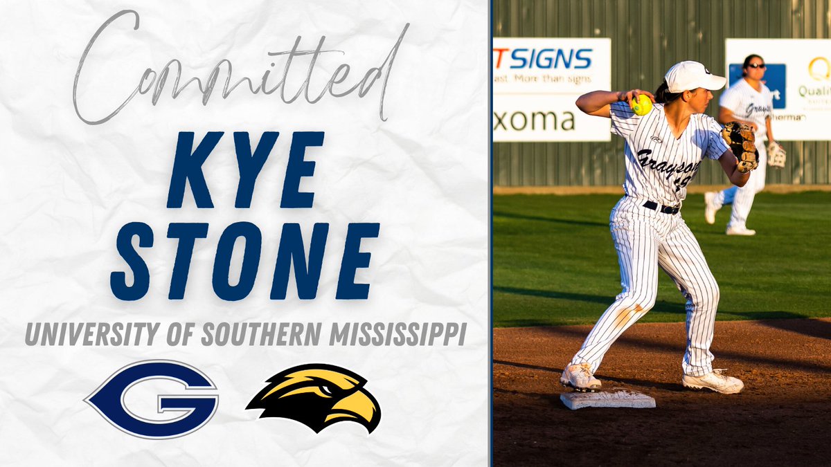 gclvsoftball's tweet image. COMMITTED ✔️ 

Congrats to Kye Stone on her commitment to play softball at the University of Southern Mississippi! #GWAY

@SouthernMissSB