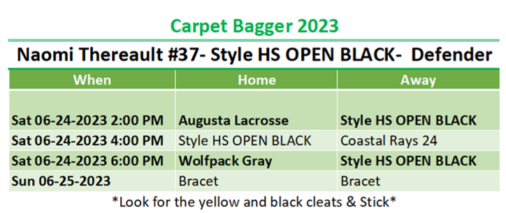 Meet me in Ashville this weekend for the Carpet Bagger Tournament!  June 24-25. <a href="/LaxEliteNC/">LaxElite</a> <a href="/IWLCA/">IWLCA</a> #CarpetBagger #LastGameSummer2023